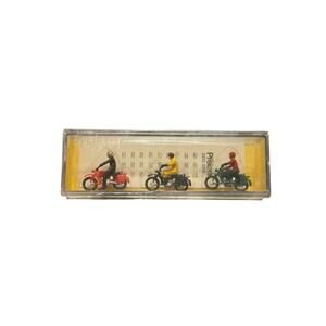 Preiser HO Scale 81 Motorcyclists Vintage 3 Figures Made in Germany